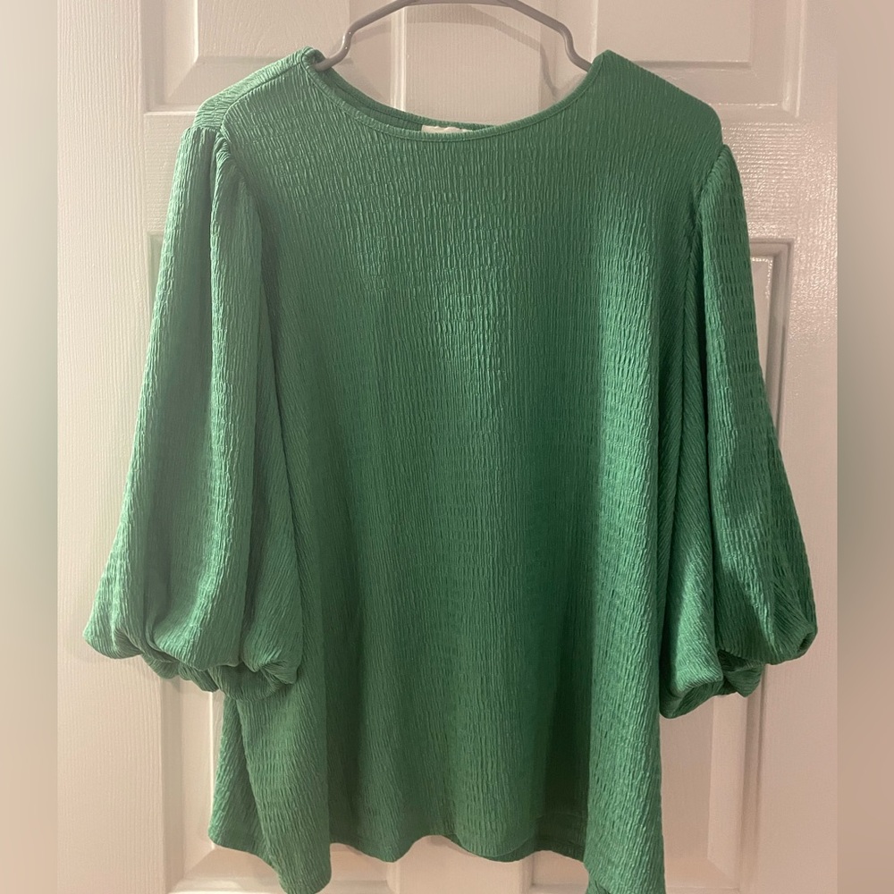 Green blousey top